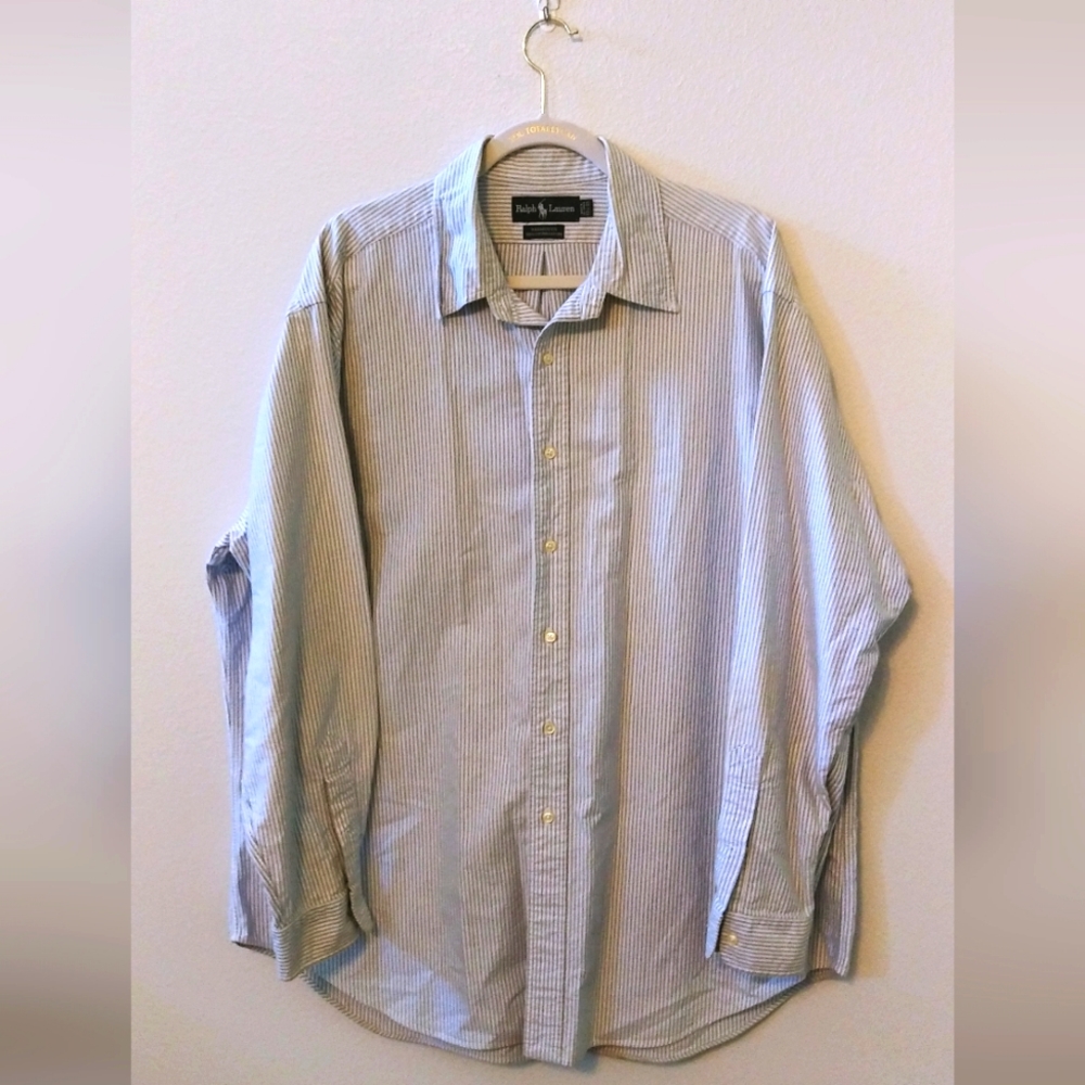 Ralph Lauren Oxford blue & White Size 17 1/2"-35